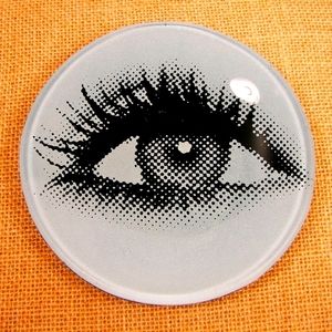 5.5 inch blue and black old navy eye trinket plate